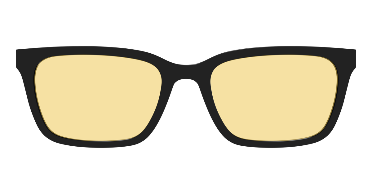 The Black With Citrine Yellow lens - Front Top Image - Pair Eyewear