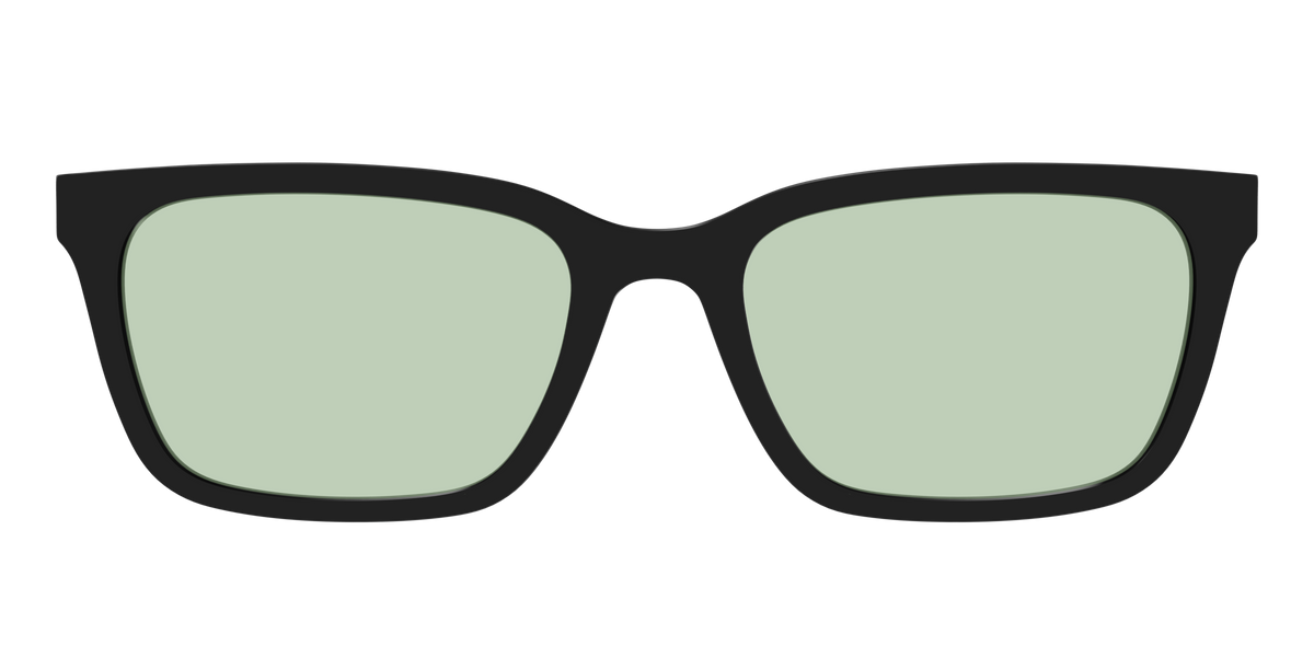 The Black With Sage Green lens - Front Top Image - Pair Eyewear
