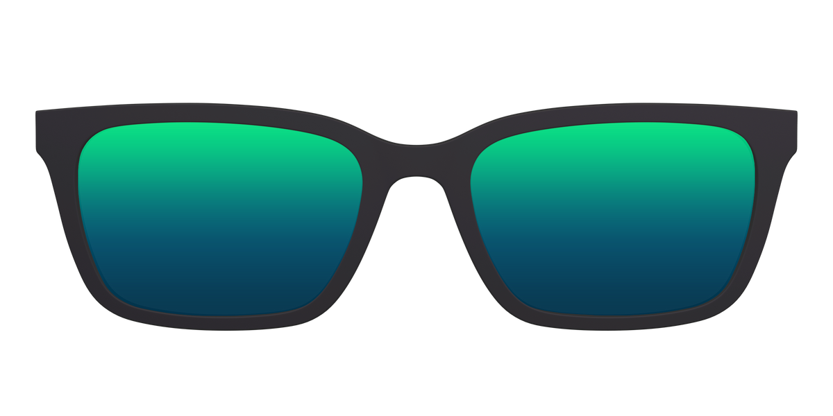 The Polarized Green Reflective Sun Top - Front Top Image - Pair Eyewear