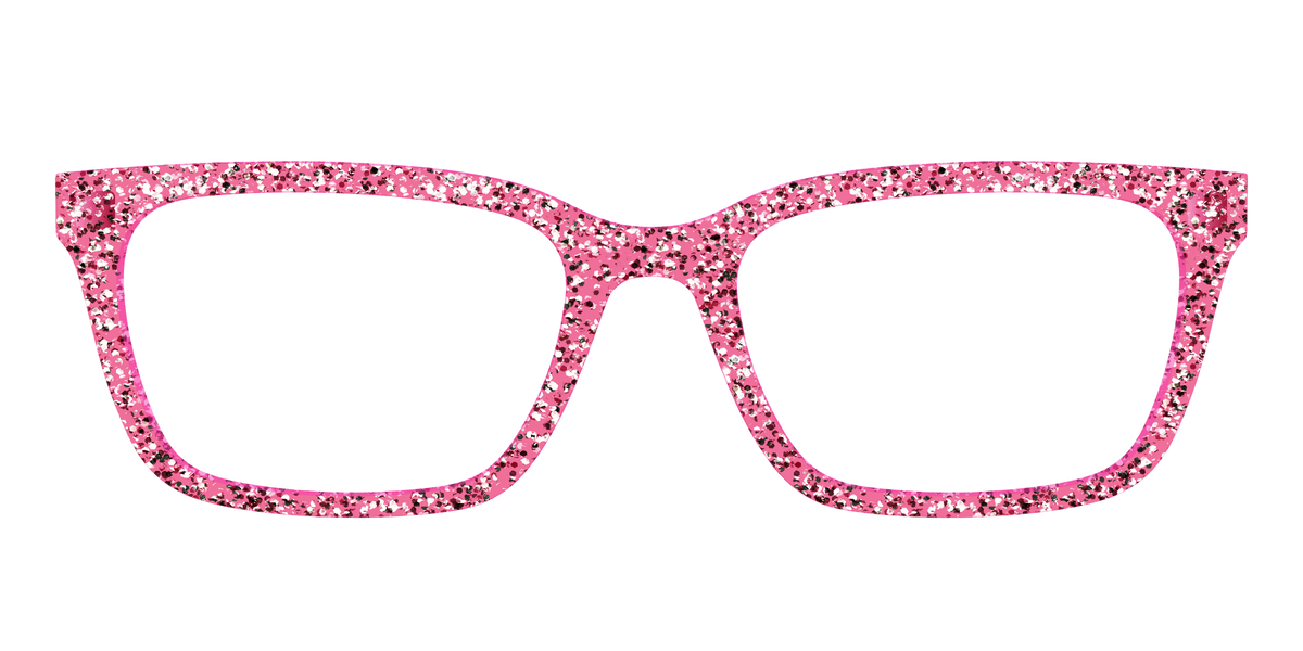The Hot Pink Sparkle - Front Top Image - Pair Eyewear