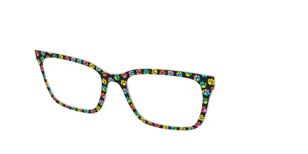 The Rainbow Paw Print - Angle Top Image - Pair Eyewear