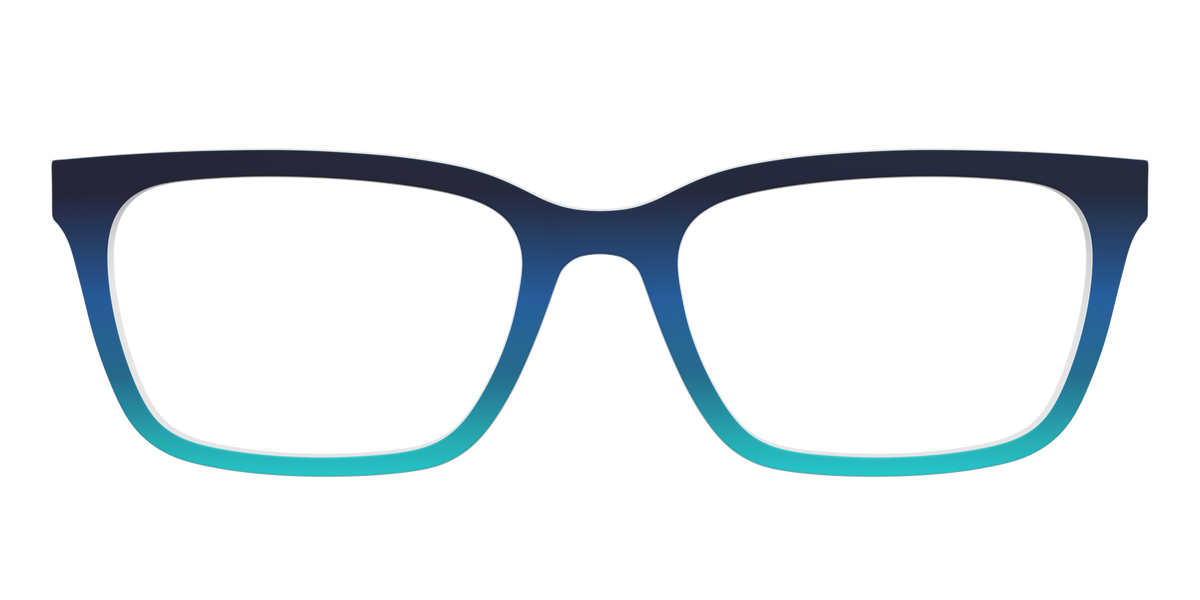 The Royal Blue to Seafoam Gradient - Front Top Image - Pair Eyewear