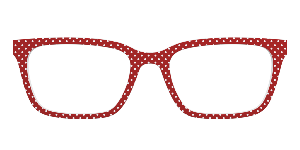 The Ruby Pin Dot - Front Top Image - Pair Eyewear