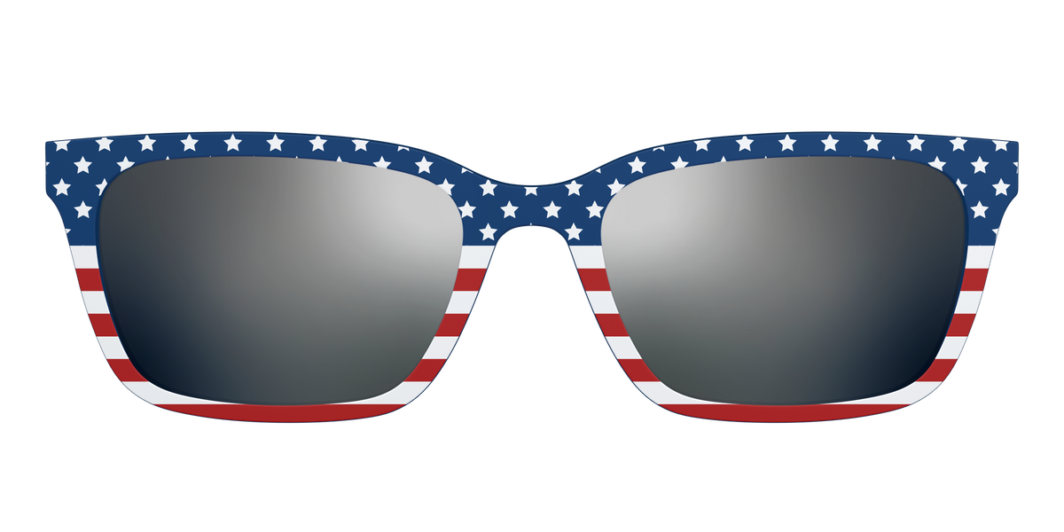 The Polarized Stars & Stripes Sun Top - Front Top Image - Pair Eyewear