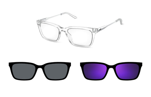 The Larkin Clear Mixed Material Pop Edit - Pair Eyewear