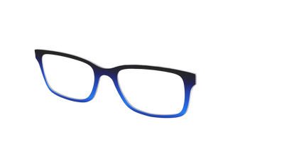 The Black to Blueberry Gradient - Angle Top Thumbnail - Pair Eyewear