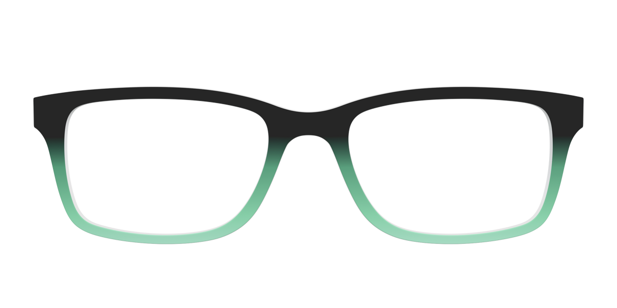 The Black to Spearmint Gradient - Front Top Image - Pair Eyewear