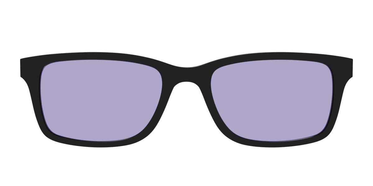 The Black With Celestial Purple lens - Front Top Image - Pair Eyewear