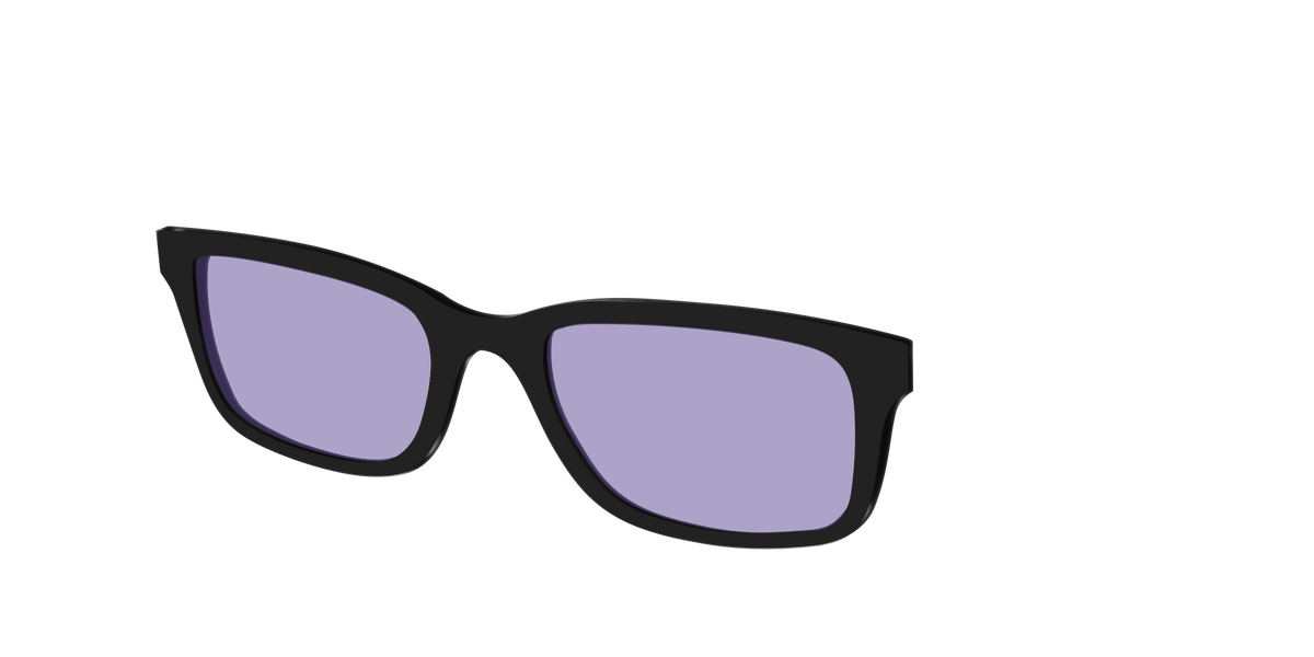 The Black With Celestial Purple lens - Angle Top Image - Pair Eyewear