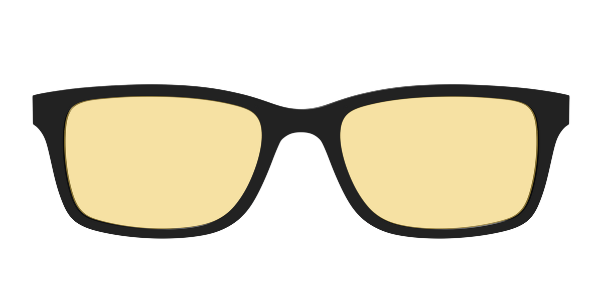 The Black With Citrine Yellow lens - Front Top Image - Pair Eyewear