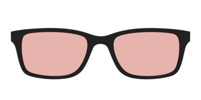 The Black With Coral Pink lens - Front Top Thumbnail - Pair Eyewear