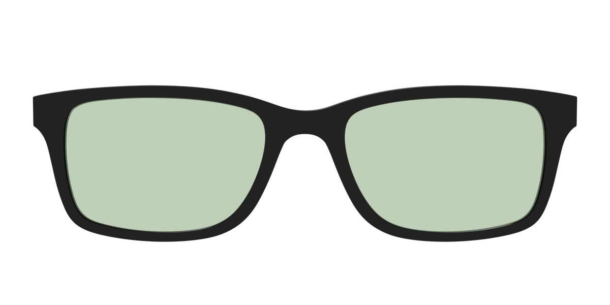 The Black With Sage Green lens - Front Top Image - Pair Eyewear
