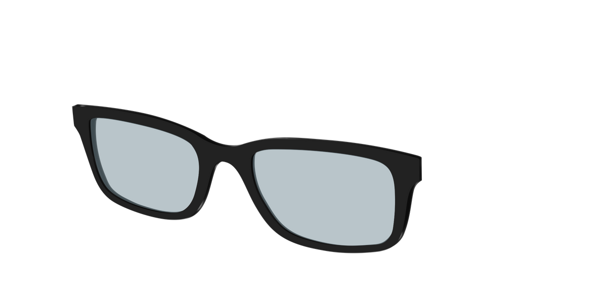 The Black With Slate Blue lens - Angle Top Image - Pair Eyewear