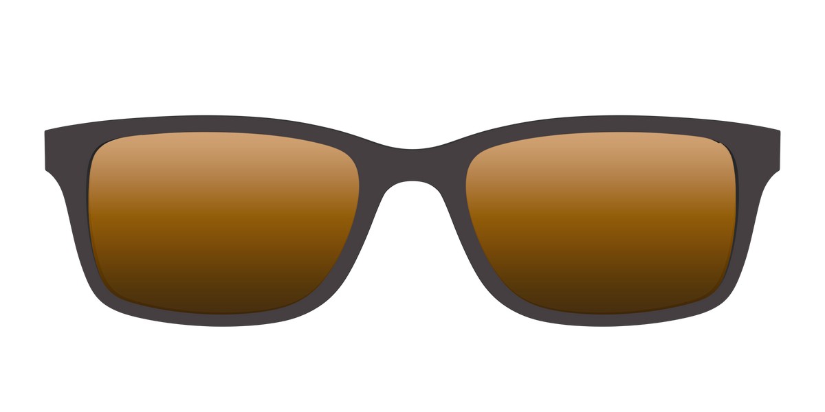 The Polarized Gold Reflective Sun Top - Front Top Image - Pair Eyewear