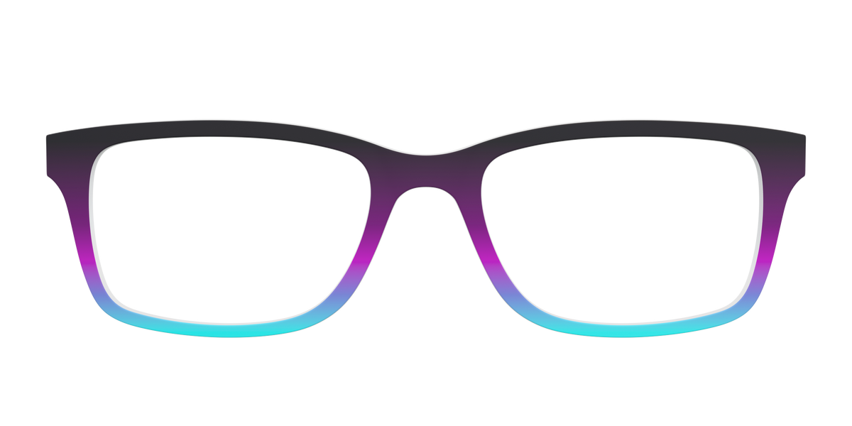 The Licorice to Seafoam Gradient - Front Top Image - Pair Eyewear