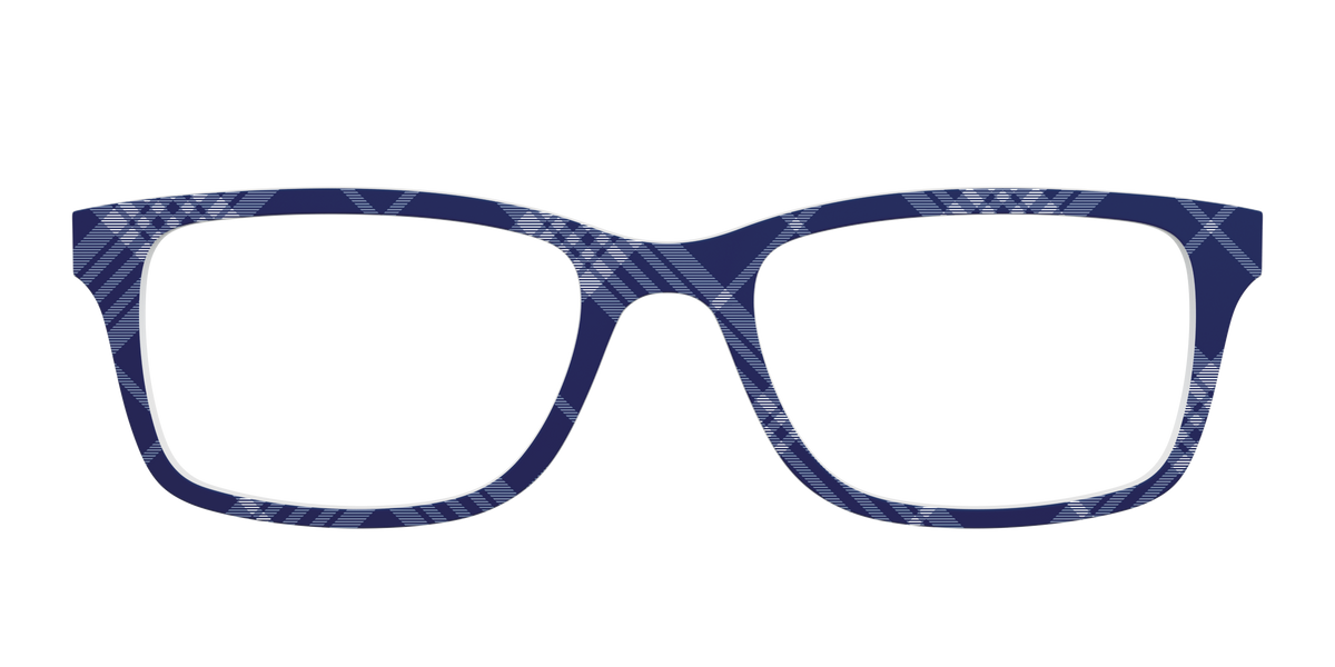 The Navy Twill Plaid - Front Top Image - Pair Eyewear