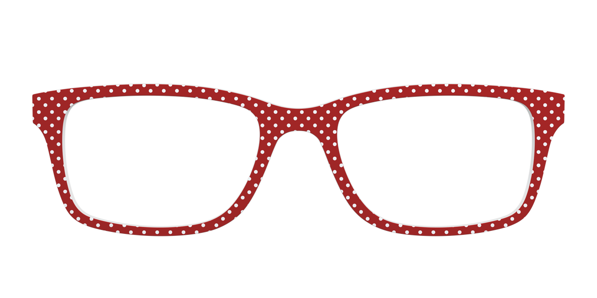 The Ruby Pin Dot - Front Top Image - Pair Eyewear