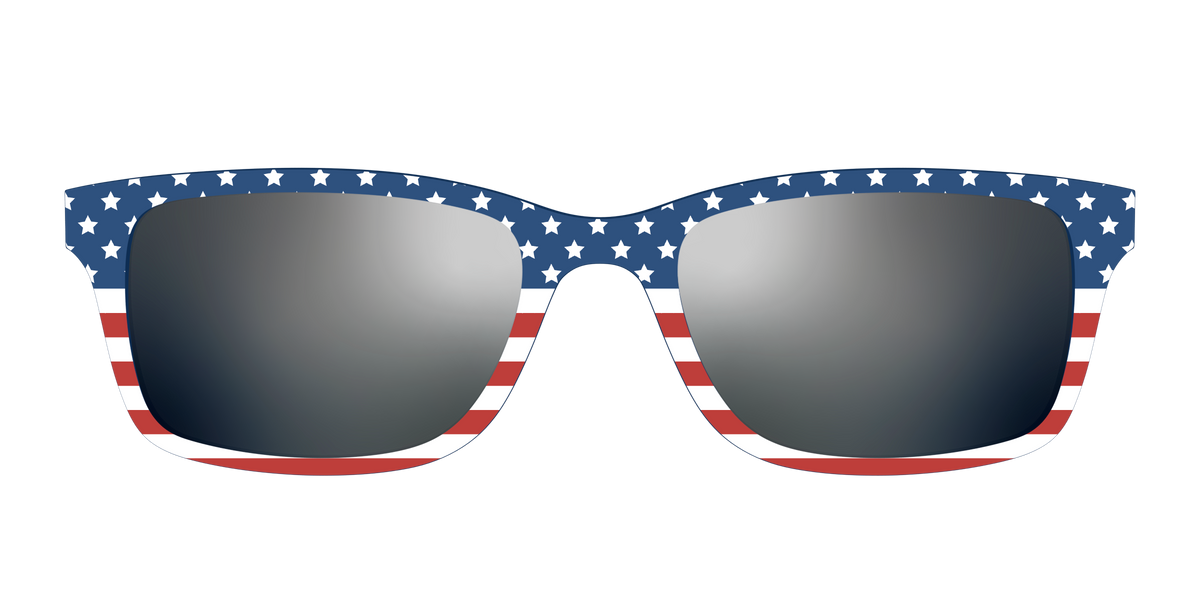 The Polarized Stars & Stripes Sun Top - Front Top Image - Pair Eyewear