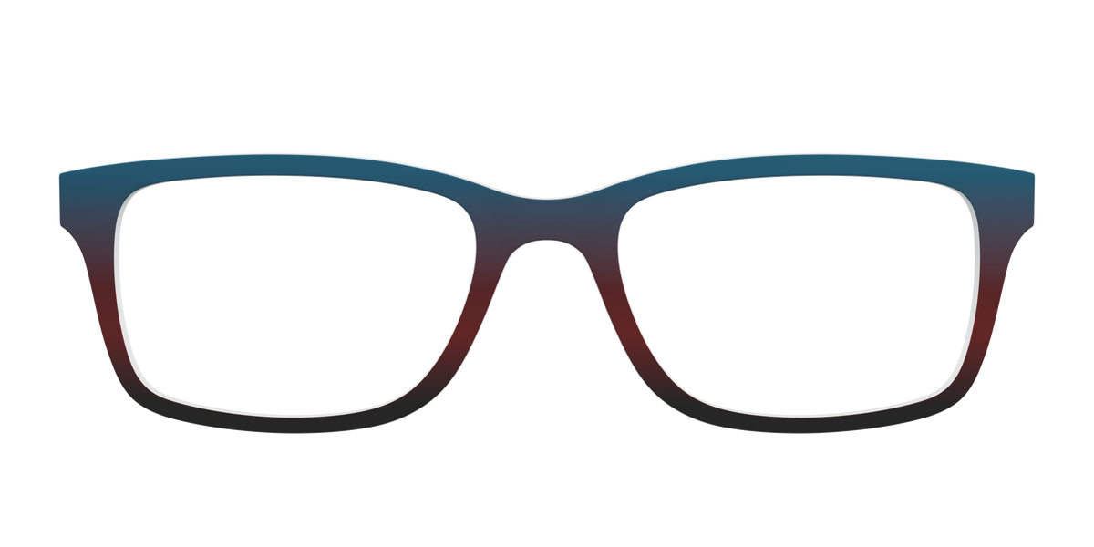 The Teal to Espresso Gradient - Front Top Image - Pair Eyewear