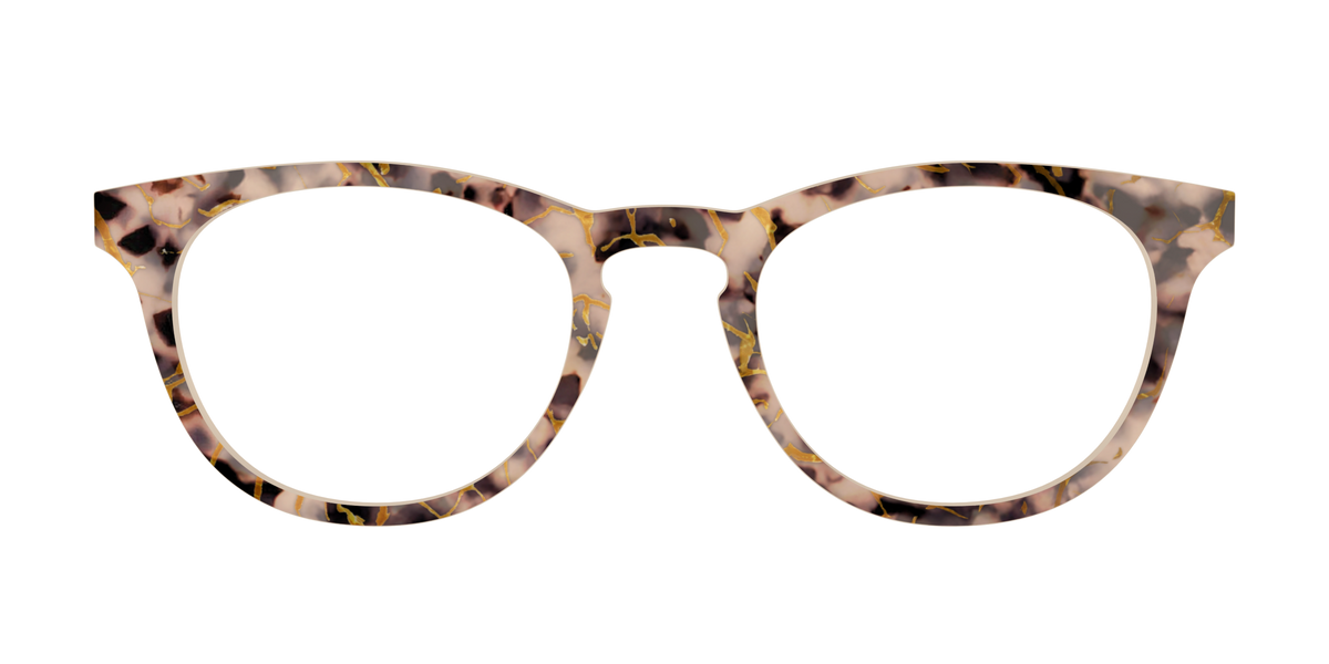 The Almond Tortoise with Gold Streaks - Front Top Image - Pair Eyewear