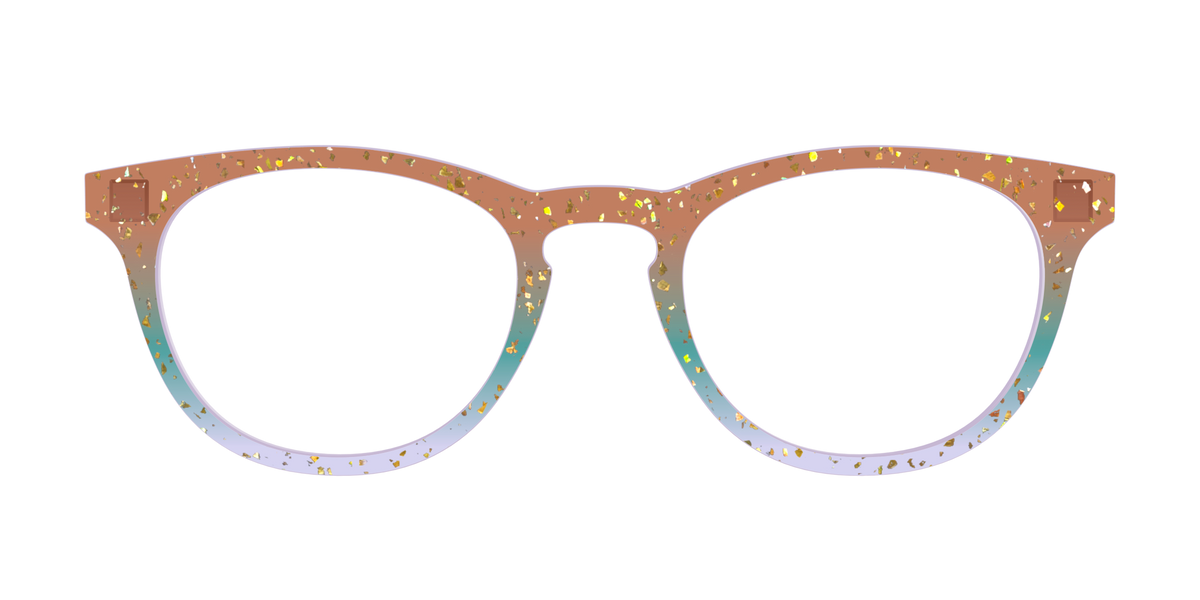 The Autumnal Gradient Crystal with Gold Flakes - Front Top Image - Pair Eyewear