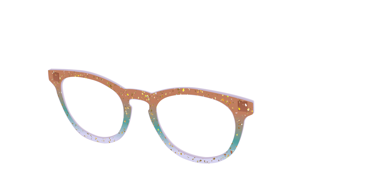 The Autumnal Gradient Crystal with Gold Flakes - Angle Top Image - Pair Eyewear