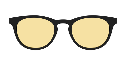 The Black With Citrine Yellow lens - Pair Eyewear
