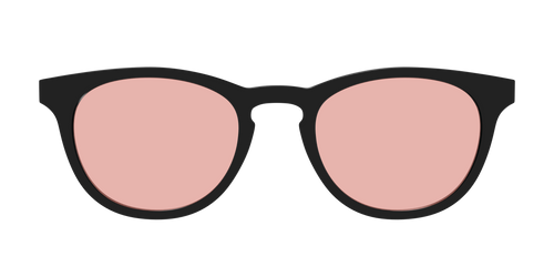 The Black With Coral Pink lens - Pair Eyewear
