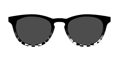 The Polarized Checkerboard Fade Sun Top - Front Top Thumbnail - Pair Eyewear