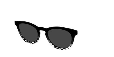 The Polarized Checkerboard Fade Sun Top - Angle Top Thumbnail - Pair Eyewear