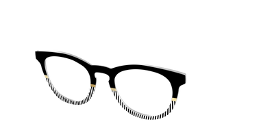 The Chic Stripes Crystal with Gold Foil - Angle Top Thumbnail - Pair Eyewear