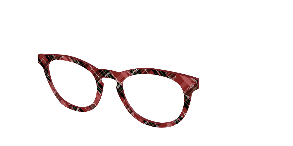 The Holly Plaid with Glitter - Angle Top Image - Pair Eyewear