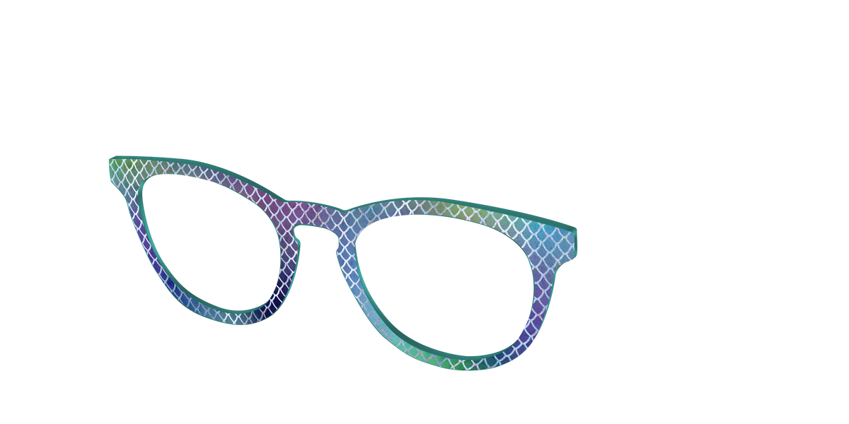 The Holographic Dragon Scales - Angle Top Image - Pair Eyewear