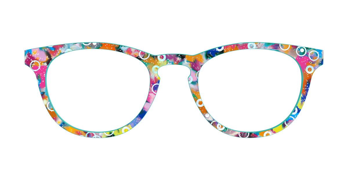 The Imaginative Tortoise with Bubble Glitter - Front Top Image - Pair Eyewear