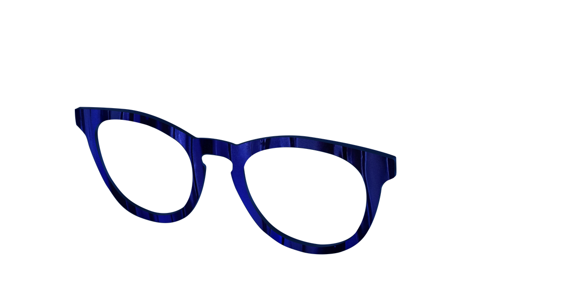 The Indigo Moire Stripes - Angle Top Image - Pair Eyewear