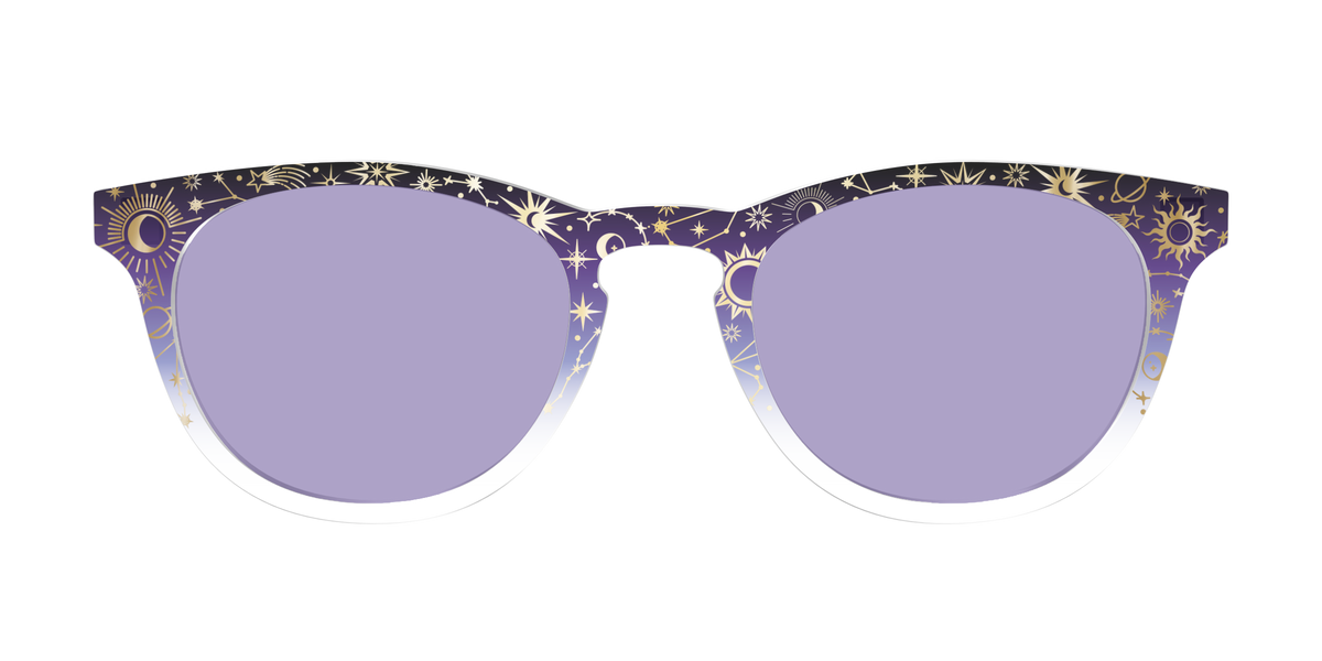 The Mythical Foil Charms with Celestial Purple Lens - Front Top Image - Pair Eyewear