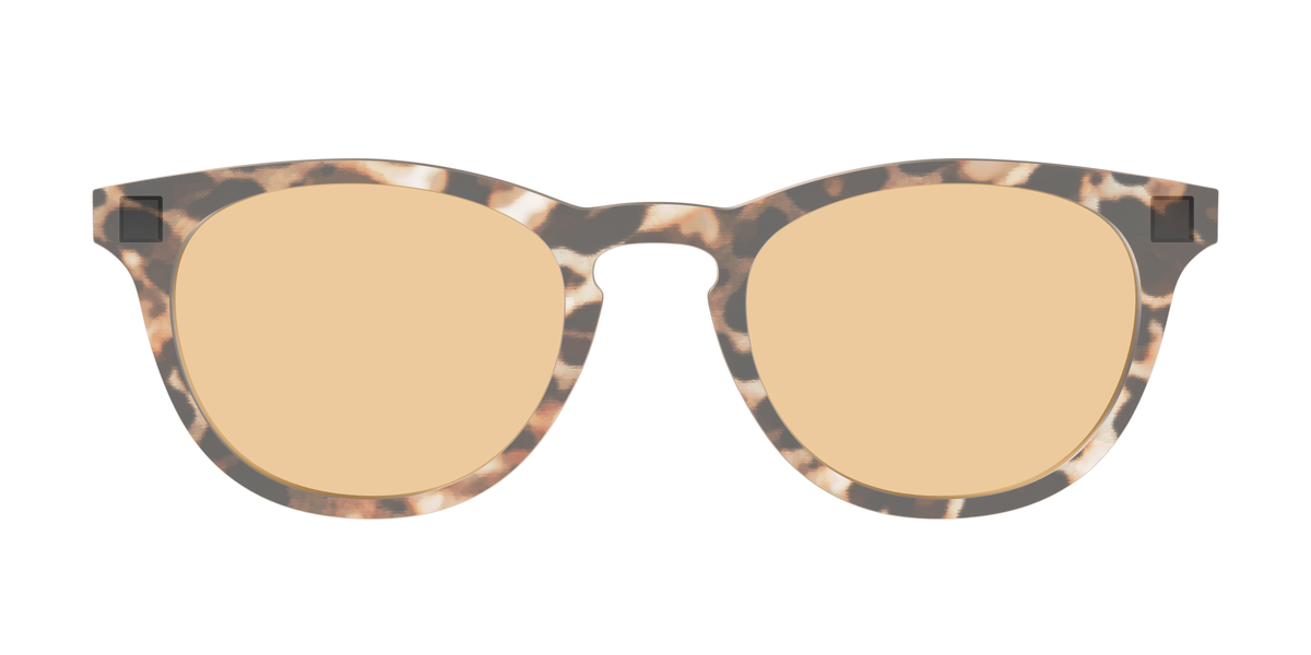 The Neutral Tort Crystal With Umber Brown lens - Front Top Image - Pair Eyewear