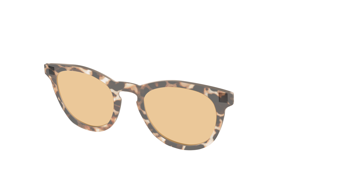 The Neutral Tort Crystal With Umber Brown lens - Angle Top Image - Pair Eyewear