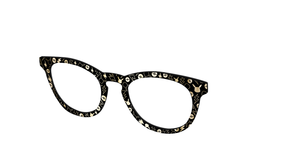 The Pikachu with Gold Foil - Angle Top Image - Pair Eyewear