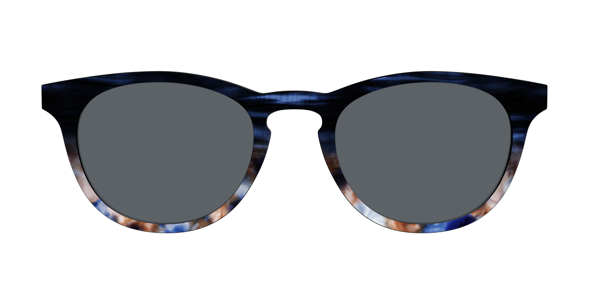 The Polarized Blue Horn Tortoise Sun Top - Front Top Image - Pair Eyewear