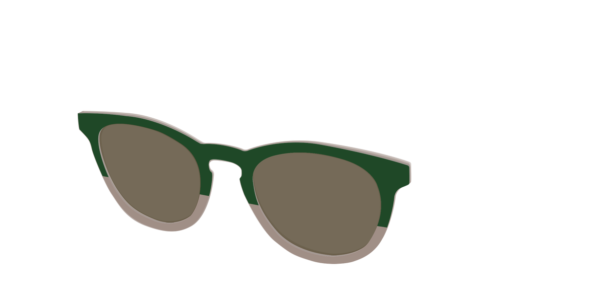 The Polarized Cedar & Sap Crystal Split Sun Top - Angle Top Image - Pair Eyewear