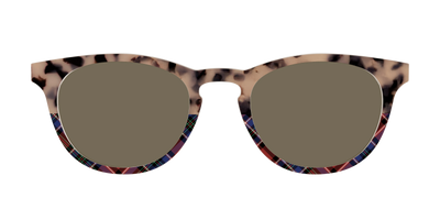 The Polarized Cookie Dough Tortoise & Plaid Split Sun Top - Front Top Thumbnail - Pair Eyewear
