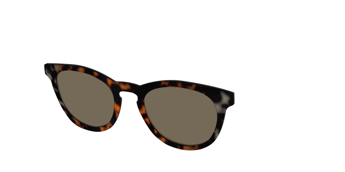 The Polarized Gray & Amber Tortoise Sun Top - Angle Top Image - Pair Eyewear