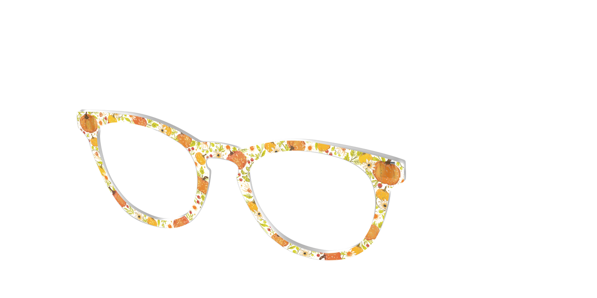 The Pumpkin Patch Crystal with Glitter - Angle Top Image - Pair Eyewear