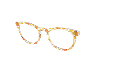 The Pumpkin Patch Crystal with Glitter - Angle Top Thumbnail - Pair Eyewear