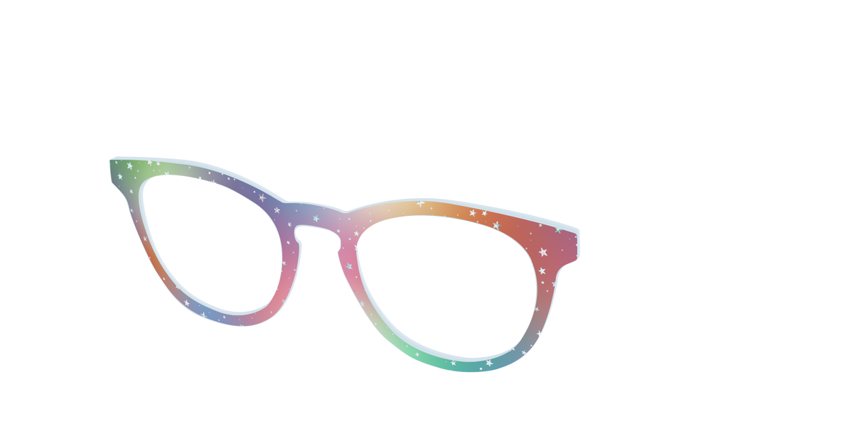 The Rainbow Holographic Celestial - Angle Top Image - Pair Eyewear