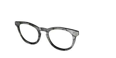 The Silver Iridescent Soundwaves - Angle Top Thumbnail - Pair Eyewear