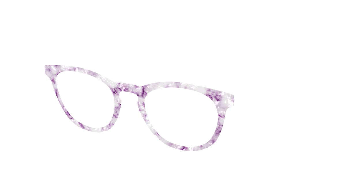 The Violet Pearl Marble - Angle Top Image - Pair Eyewear