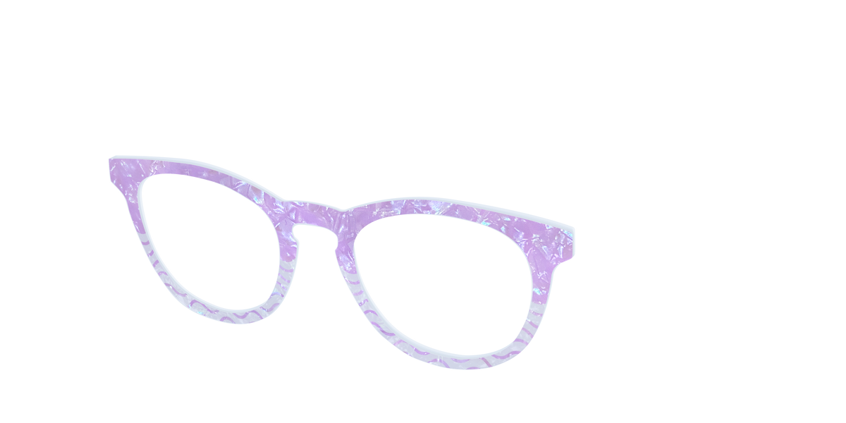 The Wavy Pearl Crystal Split - Angle Top Image - Pair Eyewear