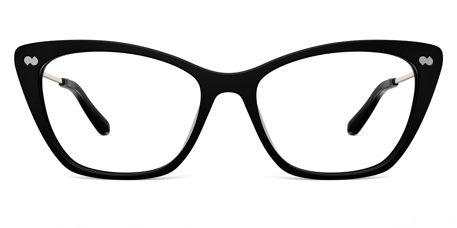 Black Acetate Gold Metal